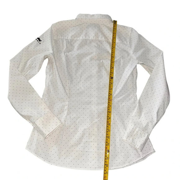 Banana Republic Summit Riley Tailored Fit White with Black Polka Dots NWOT - Picture 10 of 13